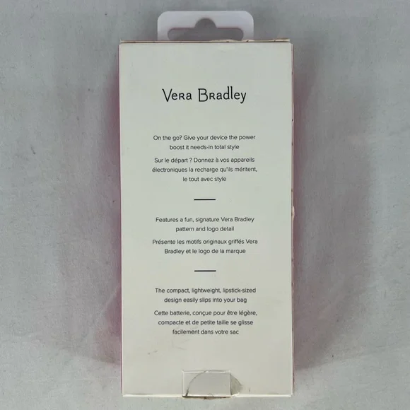 Vera Bradley Midnight Wildflower Slim Power Bank - Picture 3 of 4